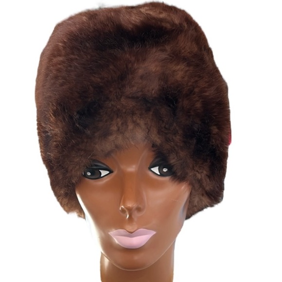 Brown Faux Fur Plush Winter Hat - Picture 2 of 7